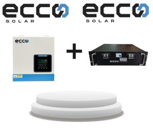 ECCO 3.5kW 24V Off Grid Hybdrid Inverter with ECCO 2.56kWh LiFePO4 Battery 24V 100A