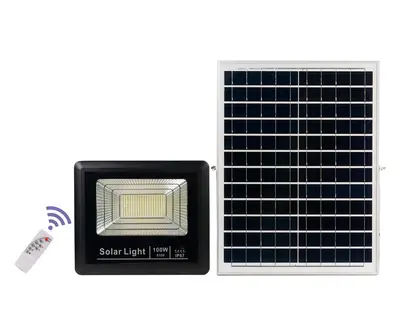 25W BLACK SOLAR FLOODLIGHT COOL WHITE