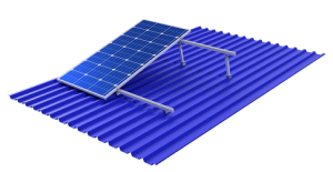 Tilted Corrugated Roof Structure Portrait